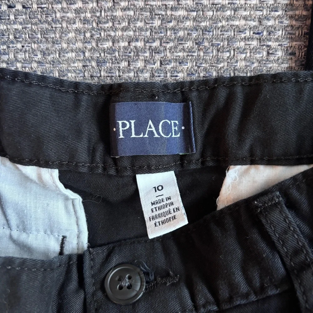 Children’s Place Black Stretch Chino Pants Kids Size 10 Twill